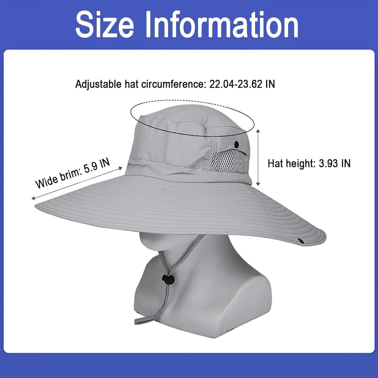 Peicees Women Wide Brim Sun Hat UPF50  Waterproof Sun Hats for Fishing Hiking Camping Gardening