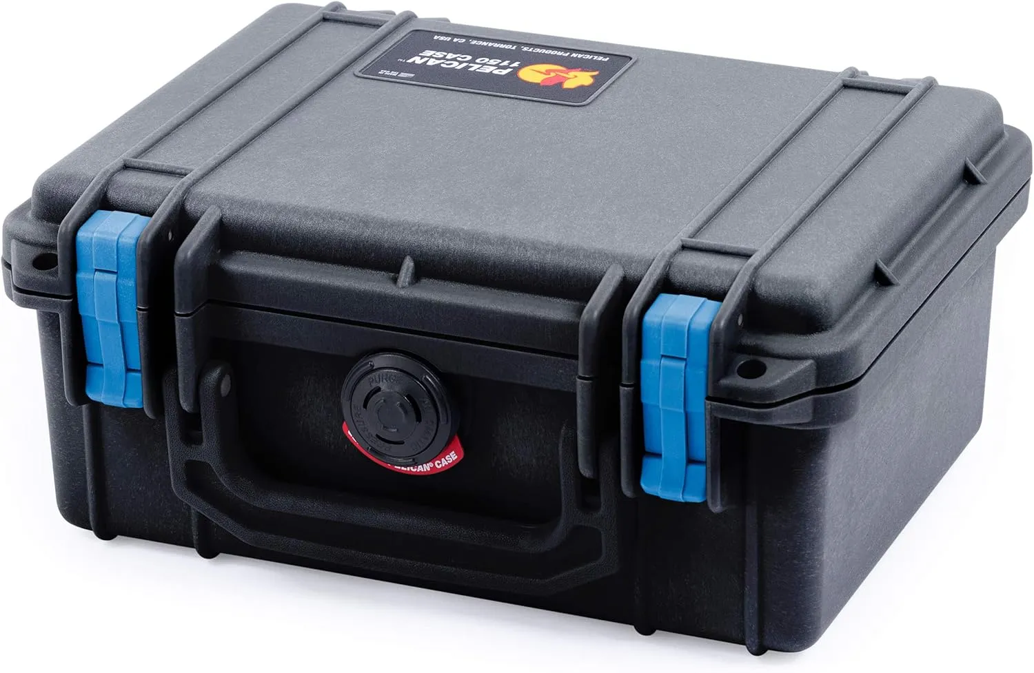 Pelican 1150 Case, Black with Blue Latches, None (Case Only)