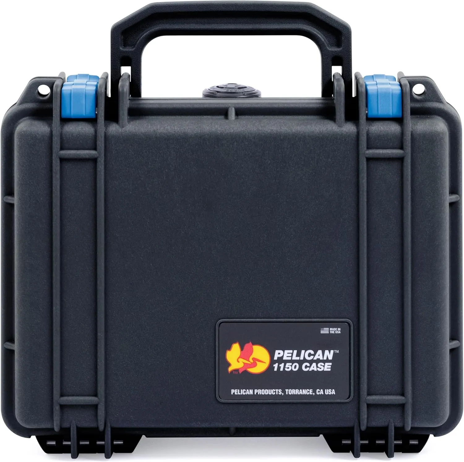 Pelican 1150 Case, Black with Blue Latches, None (Case Only)