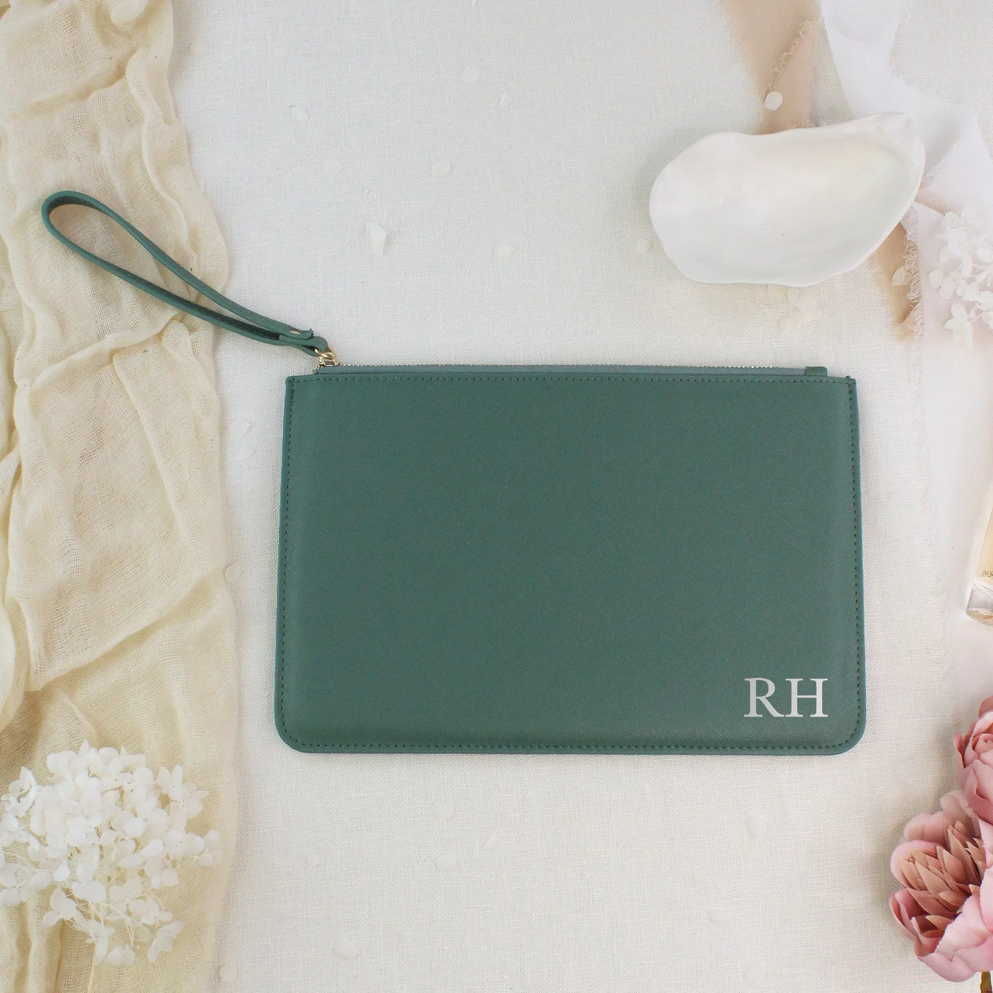 Personalised Wedding Clutch Bag with Initials