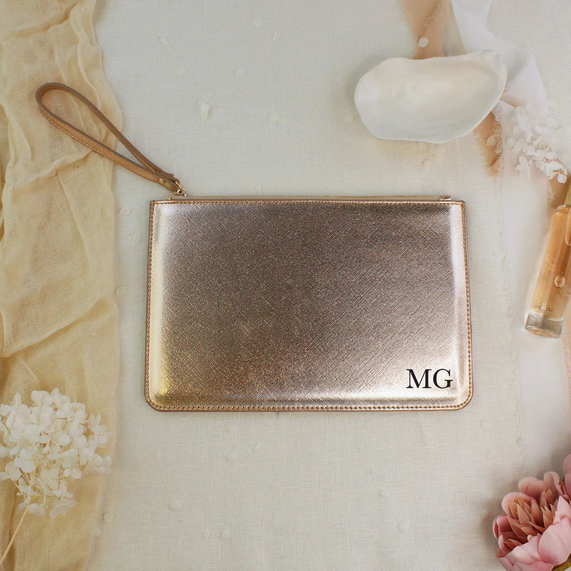Personalised Wedding Clutch Bag with Initials