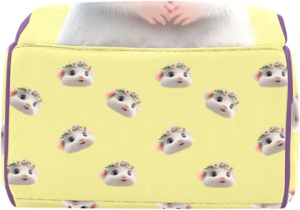 Personalized Custom Name Mommy Backpack, Waterproof Diaper Bag, Large Capacity Multifunctional, Hamster and Guinea Pig Design