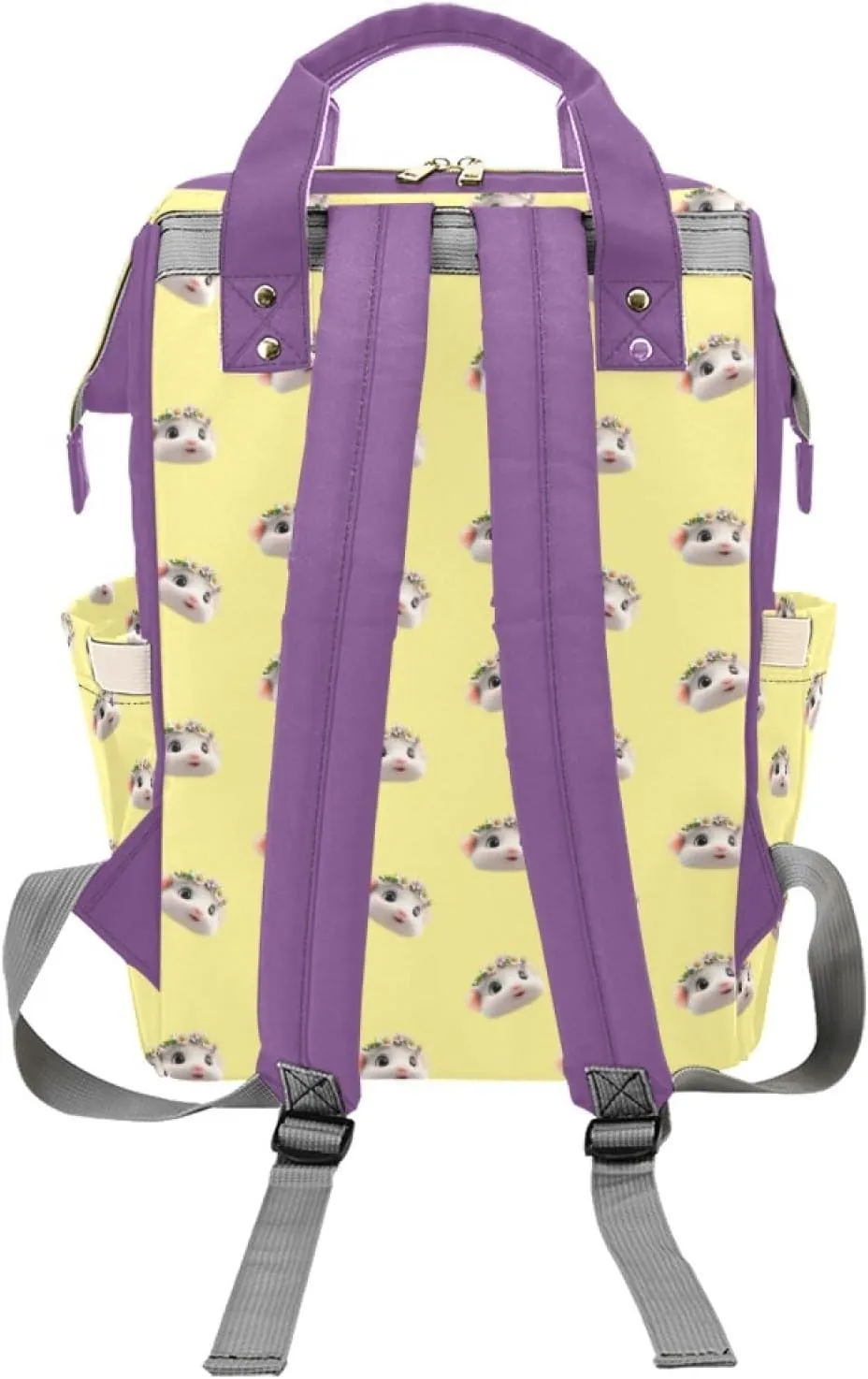 Personalized Custom Name Mommy Backpack, Waterproof Diaper Bag, Large Capacity Multifunctional, Hamster and Guinea Pig Design