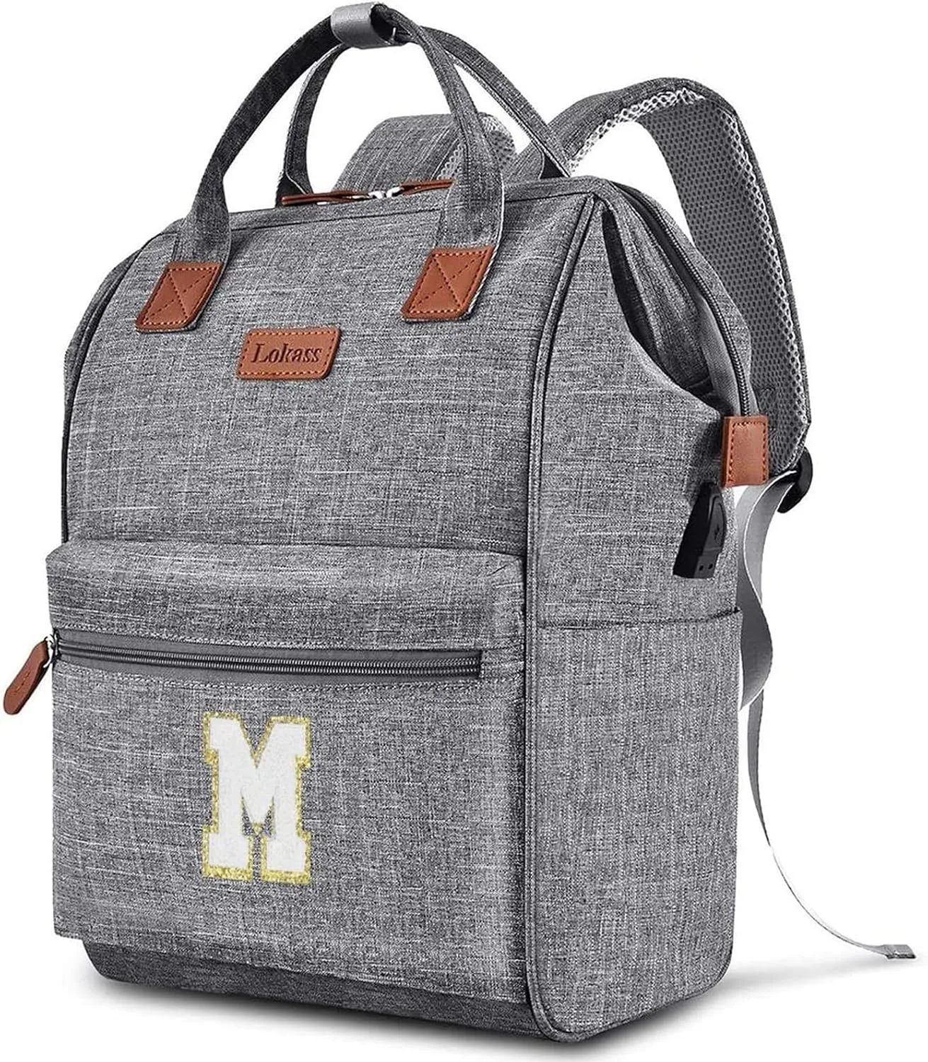 Personalized Initial Laptop Backpack for Women-Waterproof Teacher Backpack/College Backpack/Nurse Backpack for Work,Travel Bckapack with 15.6" Laptop Compartment-Birthday Gift for Women