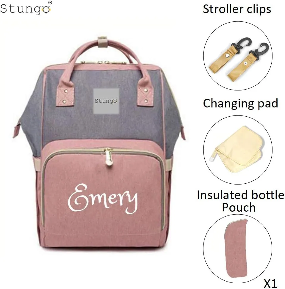 PERSONALIZED Large Diaper Bag Knapsack Custom Diaper bag Monogram Backpack