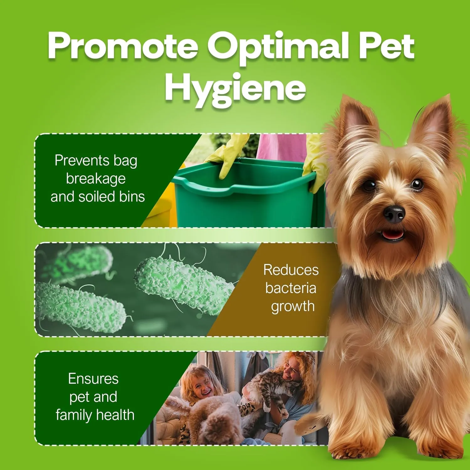 Pet Poop Bag Receptor for Outdoor Trash Can with Lid - with Practical Side Dispenser for Scented Bags - Pooper Scooper - Attaches to Any Garbage Bin, Fence or Residential Balcony Area