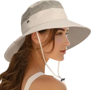 PFFY Sun Bucket Hats for Men Women 3” Wide Brim UPF 50  Fishing & Beach Hat