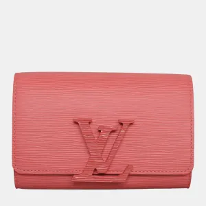 Pink Epi Leather Louise PM Clutch Bag
