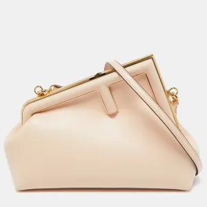 Pink Leather First Clutch