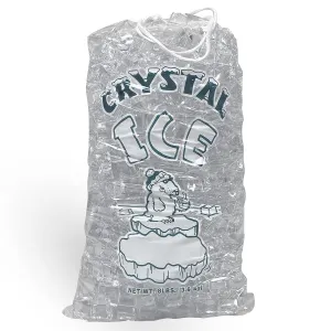 Pinnacle Mercantile 8 lb. Drawstring Ice Bags (30-Count) Heavy-Duty, Puncture-Resistant EVA | Cotton Pull Closure | Disposable, Recyclable | Portable Storage and Freezer Keeper