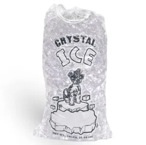 Pinnacle Mercantile Plastic Ice Bags 10 Lb. With Draw String Closure Pack 500