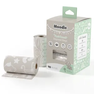 PLANT BASED Baby Disposable Diaper Bags |  100% Compostable - 6 Roll Refill Pack