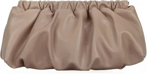 Pleated Evening Bag Soft Vegan Leather Dressy Clutch Purse Formal Ruched Handbag for Women