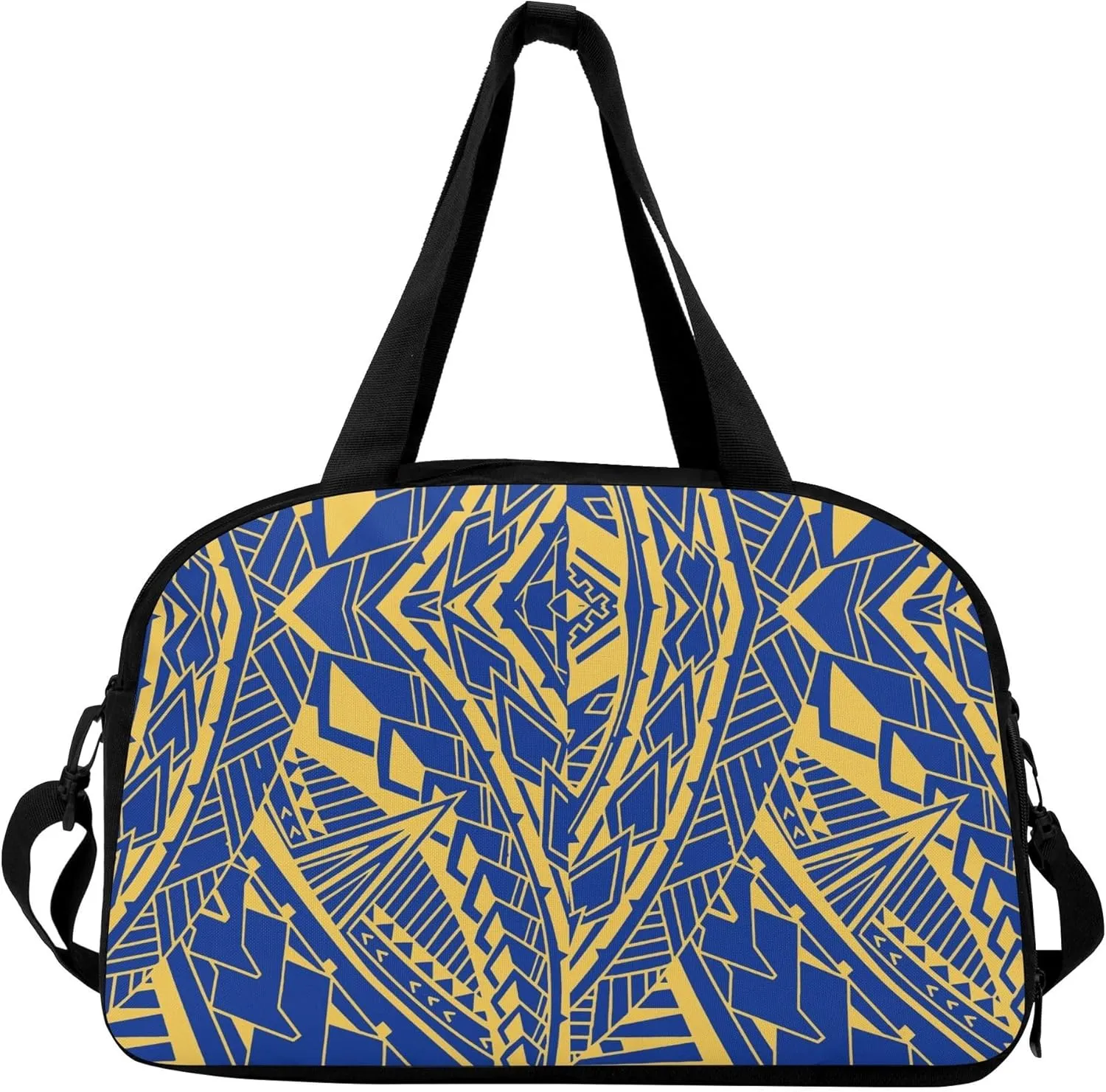 Polynesian Vacation Travel Portable Tote Large Capacity Storage Bag Samoa Hawaiian Islands Custom Tote Pattern