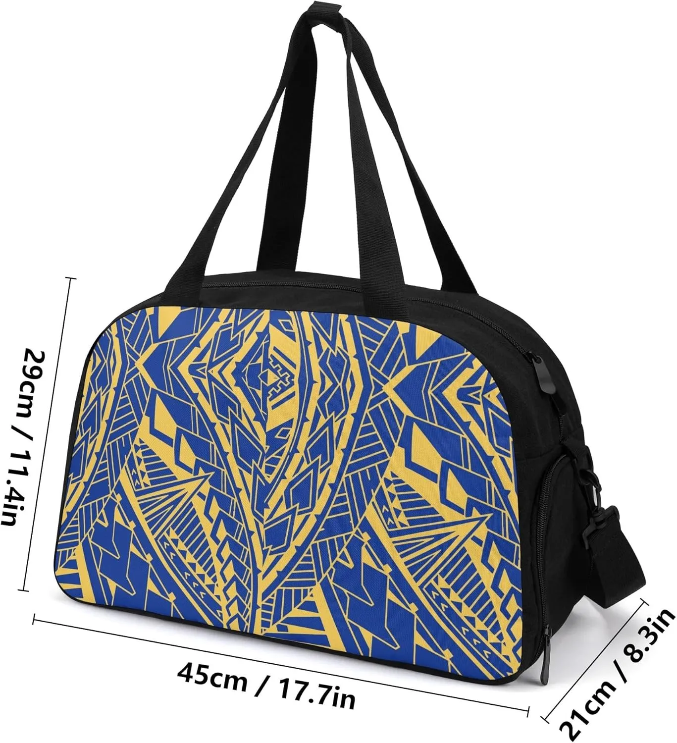 Polynesian Vacation Travel Portable Tote Large Capacity Storage Bag Samoa Hawaiian Islands Custom Tote Pattern