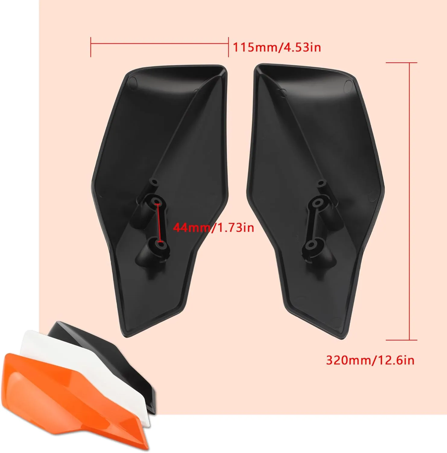 PowerMotor Dirt Bike Handguards,Motorcycle 2024 Handguard Universal ATV Pit Bikes ATV Motocross Enduro Supermoto Handle Protector Cross EXC XC SX SXF XCF XC-W TPI125-500（Orange）