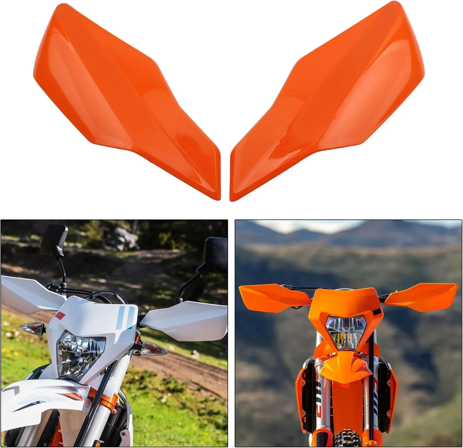 PowerMotor Dirt Bike Handguards,Motorcycle 2024 Handguard Universal ATV Pit Bikes ATV Motocross Enduro Supermoto Handle Protector Cross EXC XC SX SXF XCF XC-W TPI125-500（Orange）