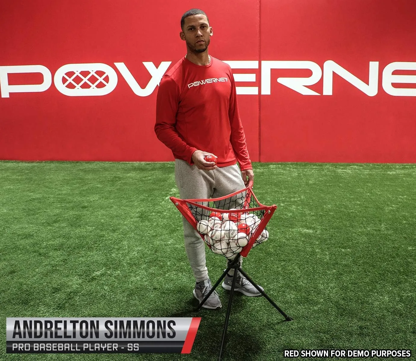 PowerNet Baseball Softball Portable Ball Caddy, Holds Bucket of Baseballs, Softballs, Tennis Balls, Use During Batting Practice Training and Drills