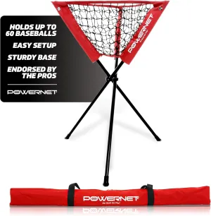 PowerNet Baseball Softball Portable Ball Caddy, Holds Bucket of Baseballs, Softballs, Tennis Balls, Use During Batting Practice Training and Drills