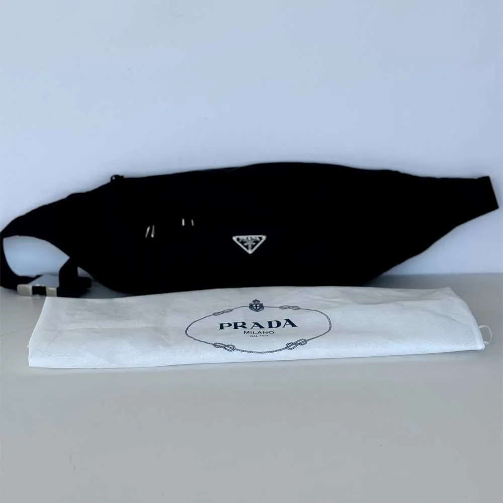 Prada Logo Nylon Belt Bag