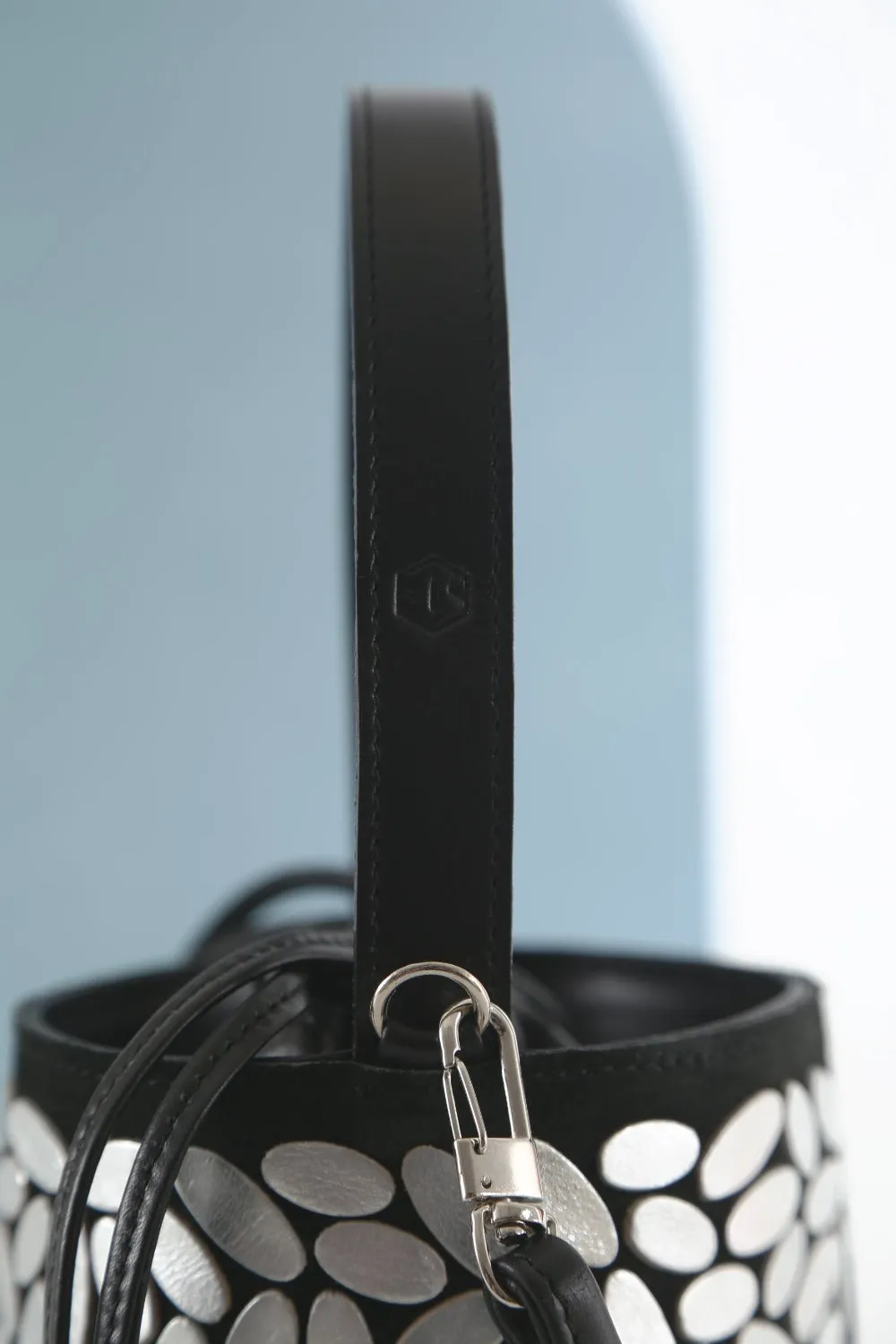 Pre-Order - Emma Bucket Leather Bag - Silver *