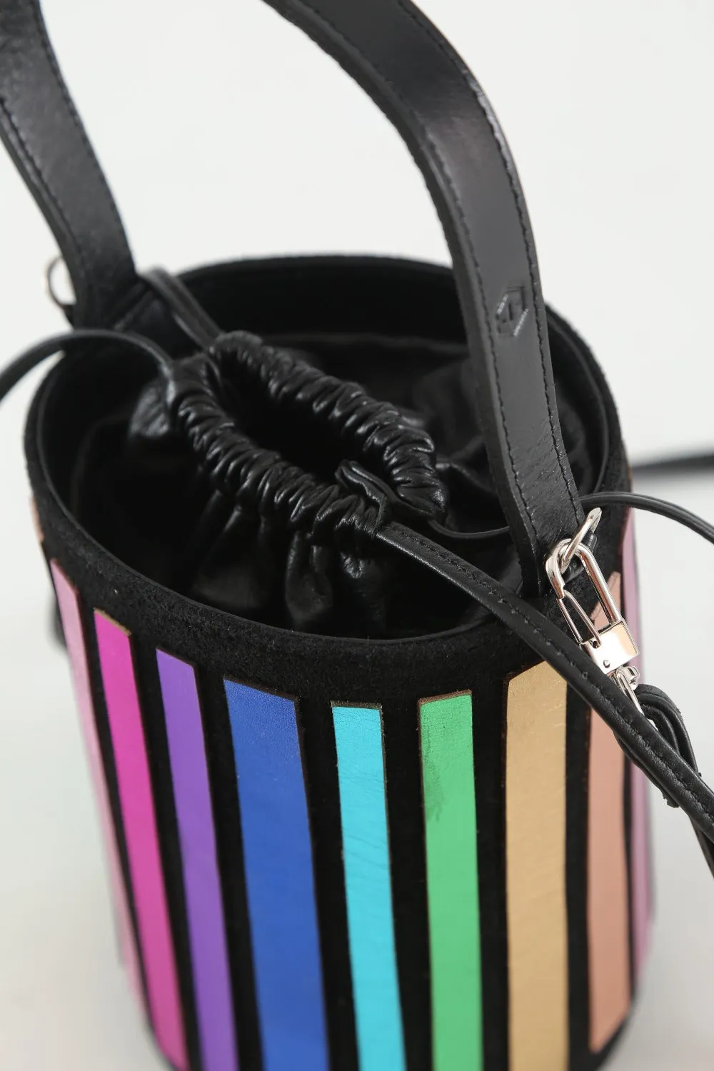Pre-Order - Rainbow Bucket Leather Bag - Rainbow *