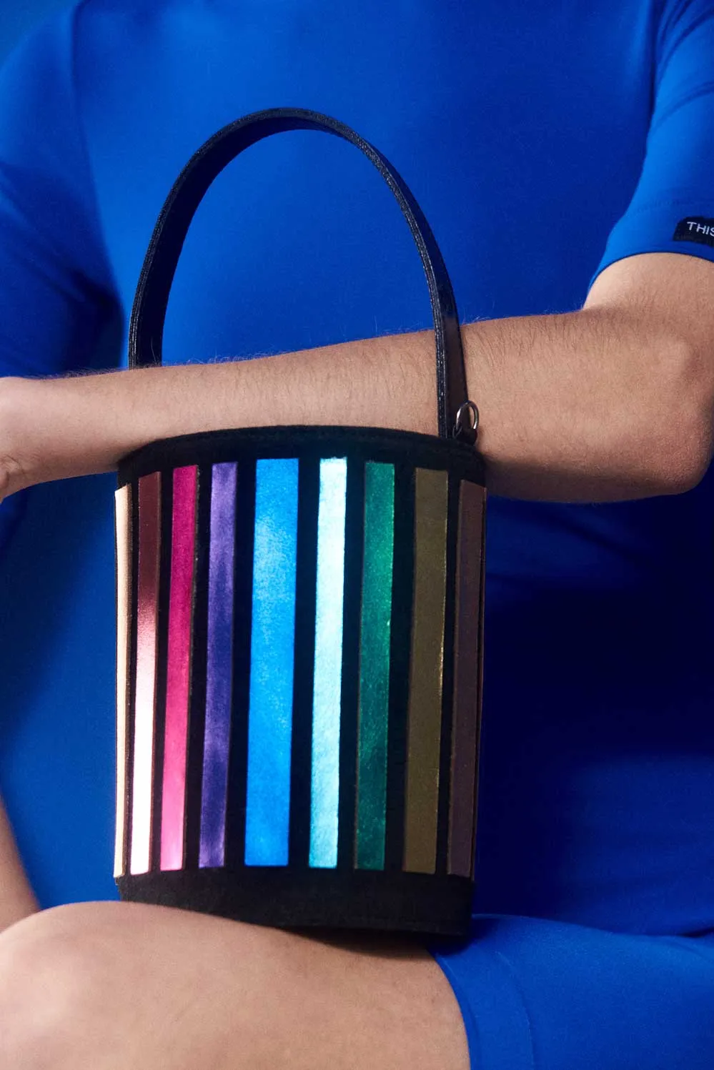Pre-Order - Rainbow Bucket Leather Bag - Rainbow *
