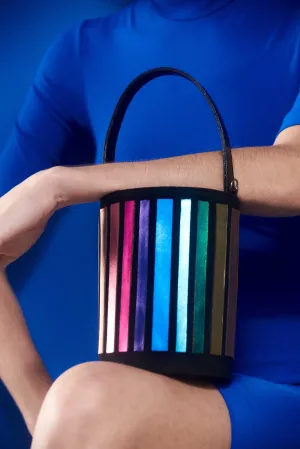 Pre-Order - Rainbow Bucket Leather Bag - Rainbow *