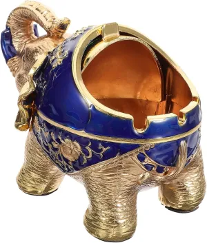 PRETYZOOM Metal Elephant Ashtray Lid Novelty Ash Holder Office Decorative Ash Tray
