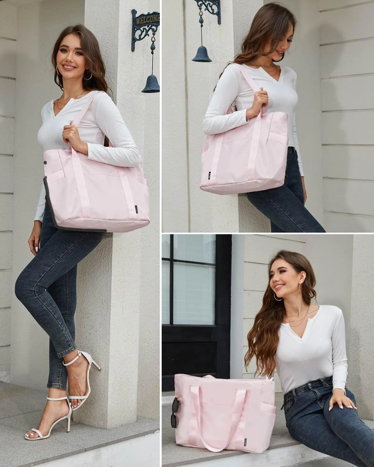 Prite Tote Bag for Women Weekender Bag with Laptop Compartment for Work Nurse Travel Gym