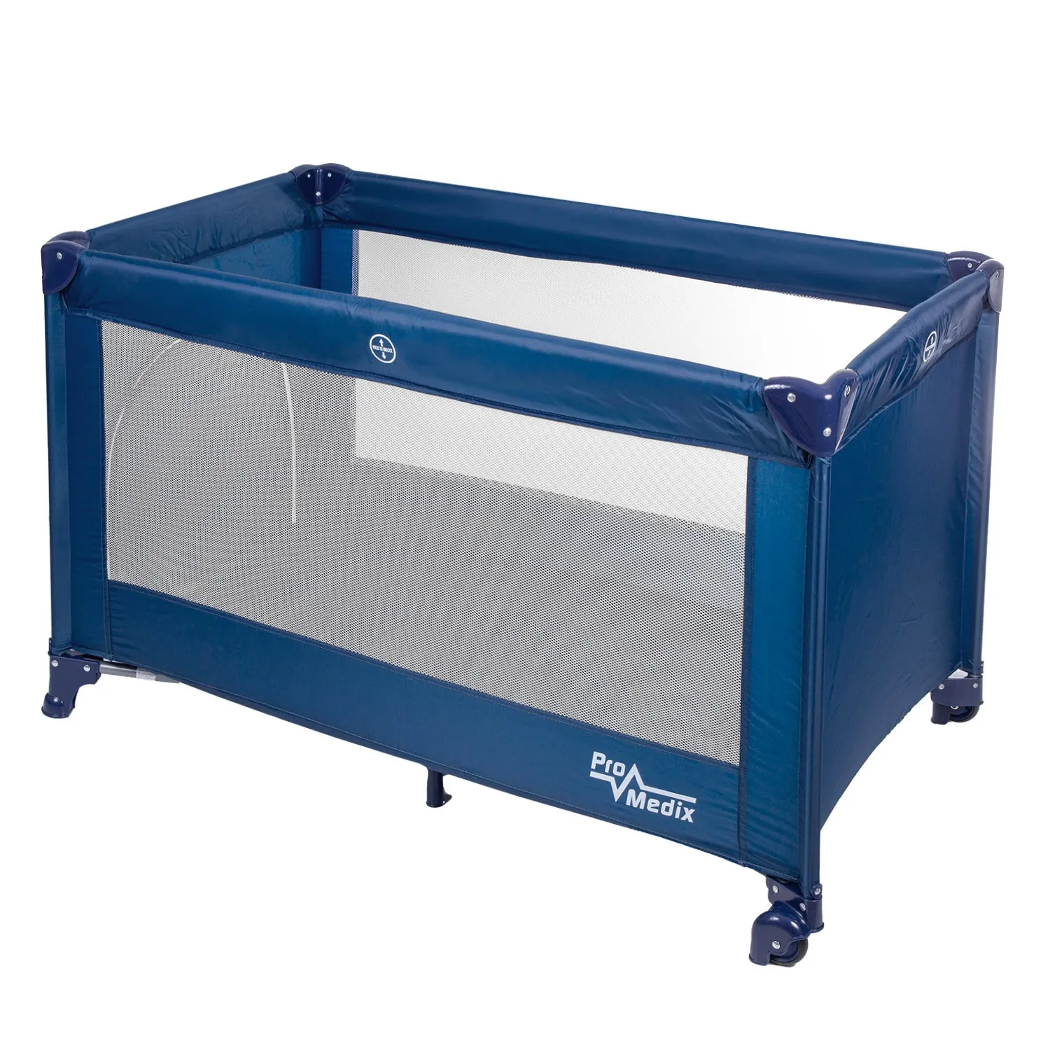 Promedix Travel Set Kids Crib125x65x74cm   9L Diaper Container Mosquito Net Wheels