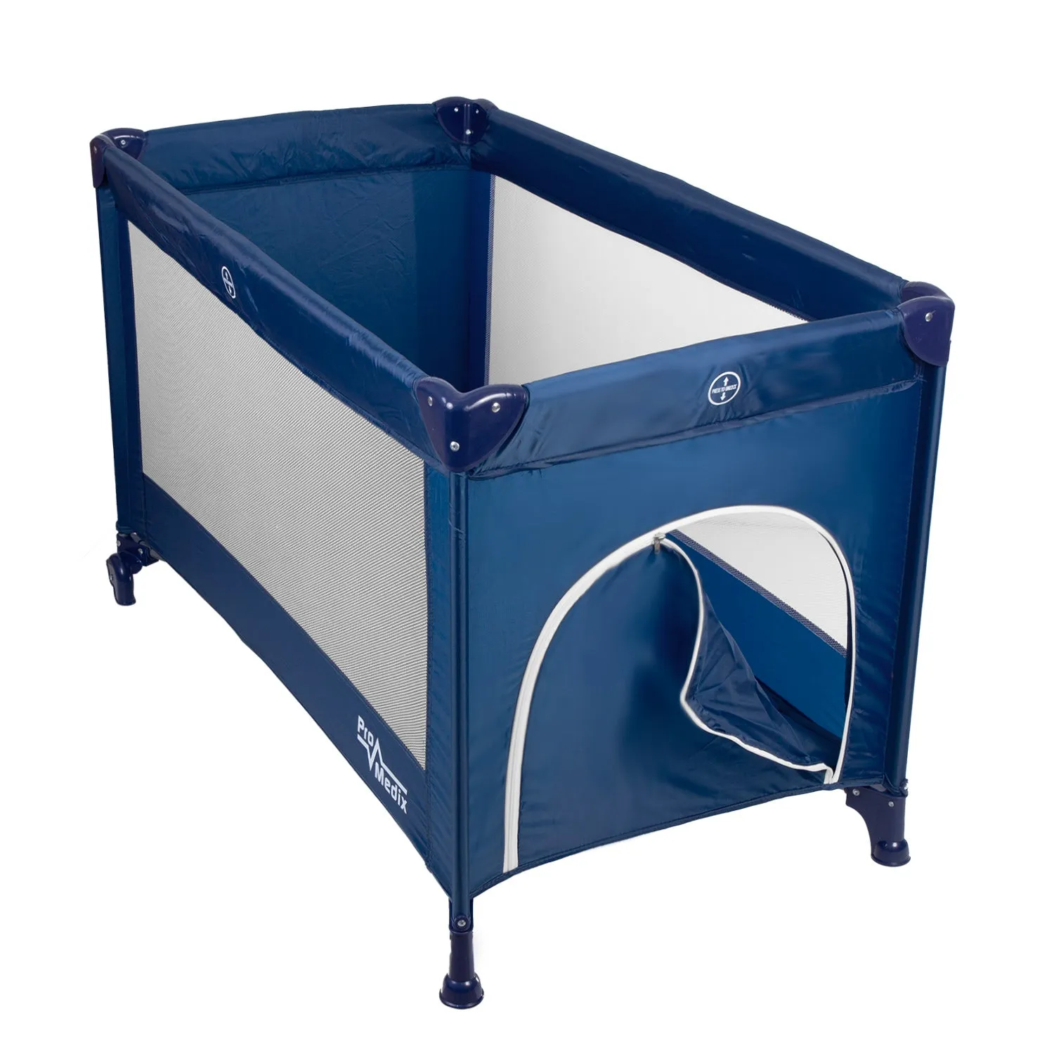 Promedix Travel Set Kids Crib125x65x74cm   9L Diaper Container Mosquito Net Wheels