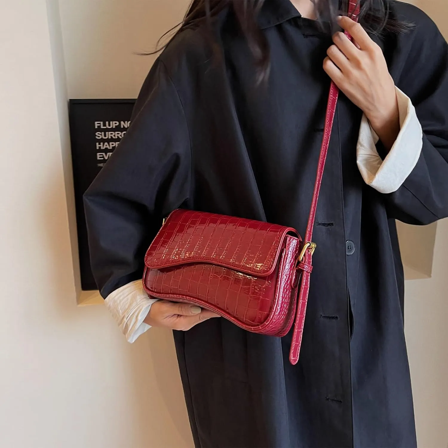 PU Leather Tote Bag for Women with 2 Removable Straps and Zipper Closure
