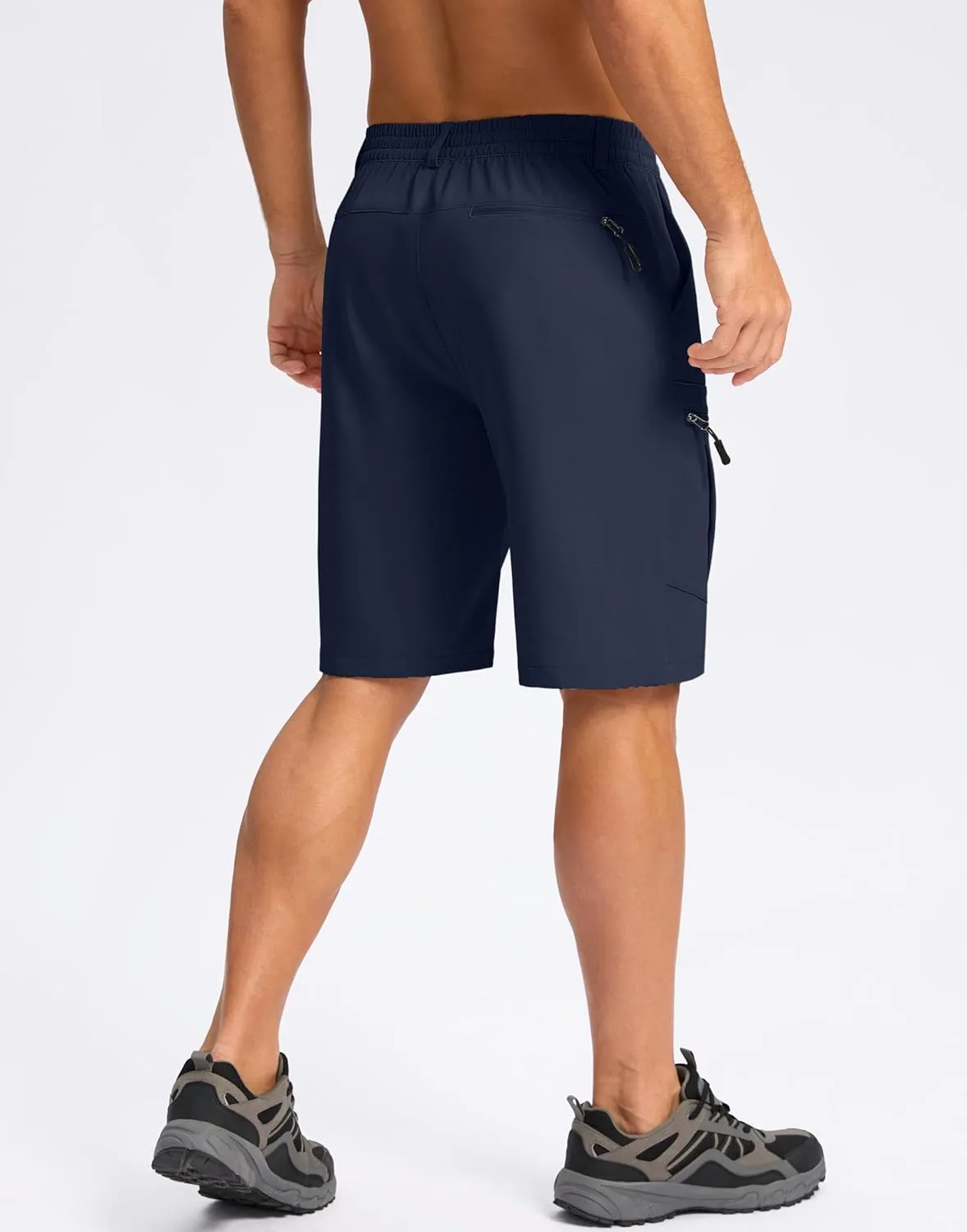 Pudolla Men's Hiking Cargo Shorts 9" Lightweight Stretch Travel Work Shorts for Men Outdoor Casual with 5 Pockets