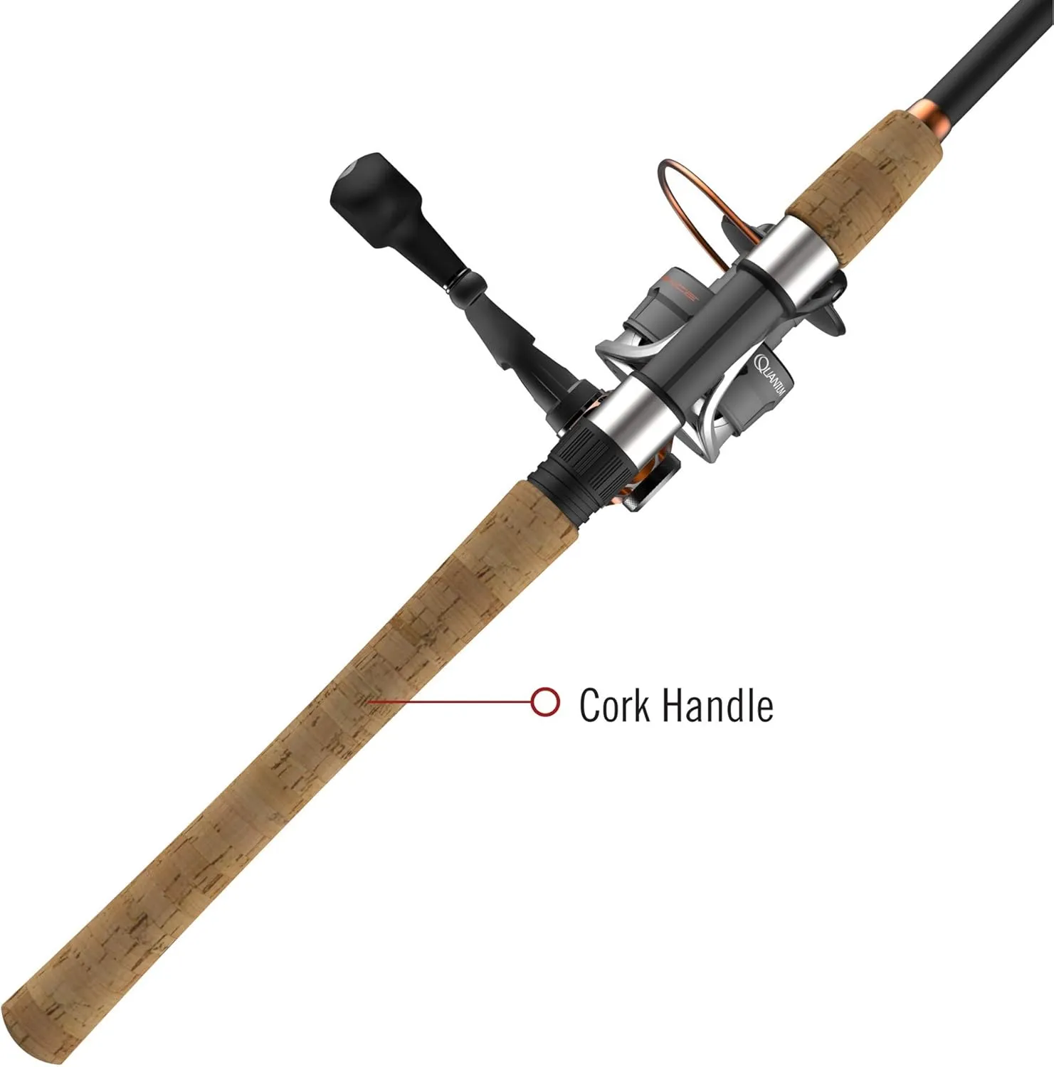 Quantum Reliance Spinning Reel and Fishing Rod Combo, Durable Graphite Rod with Cork Handle, Saltwater or Freshwater Ready with Fully Sealed Fishing Reel