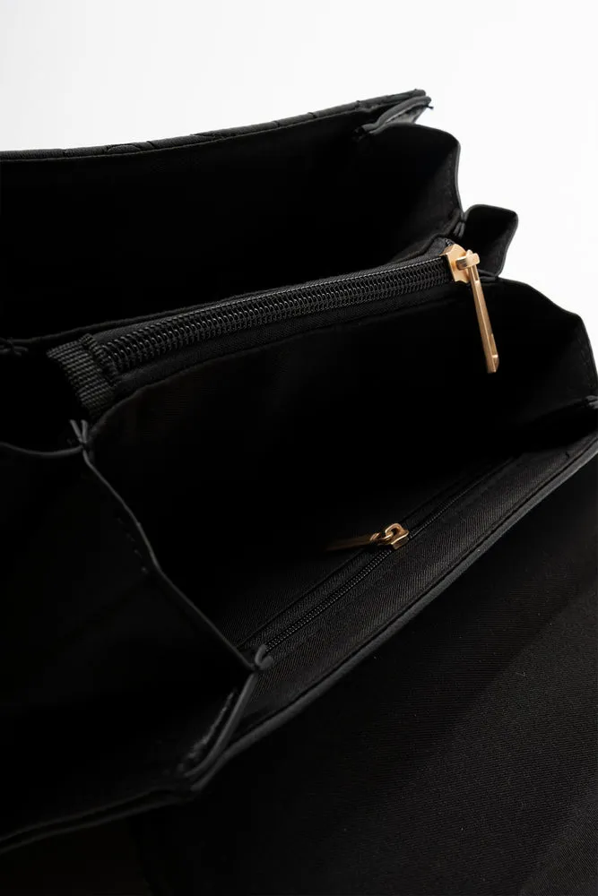 Quilted Clutch Bag Black