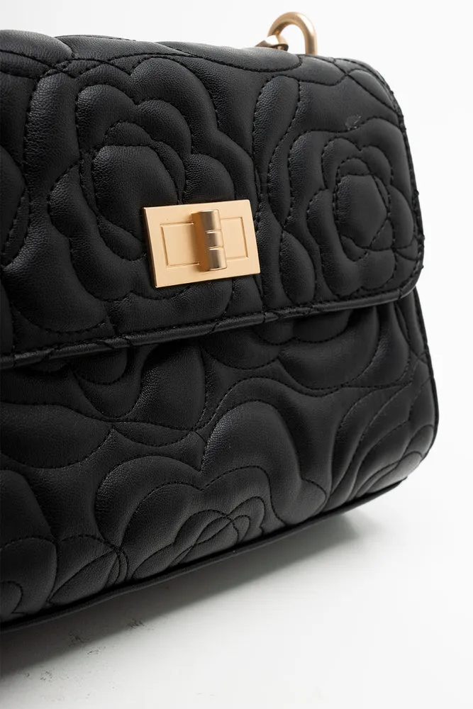 Quilted Clutch Bag Black