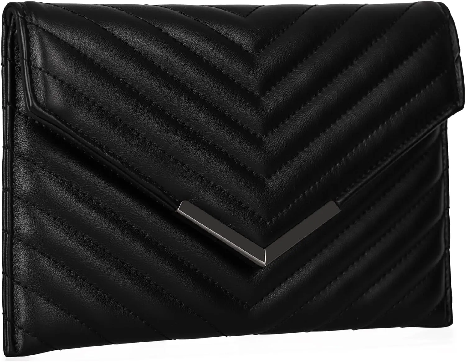 Quilted Women Envelope Clutch Bag Pouch Purse Medium Foldover Evening Handbag