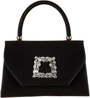 QWINEE Glitter Velvet Purse Sparkly Clutch Purse Handbag Evening Party Sparkle Mini Square Handbags