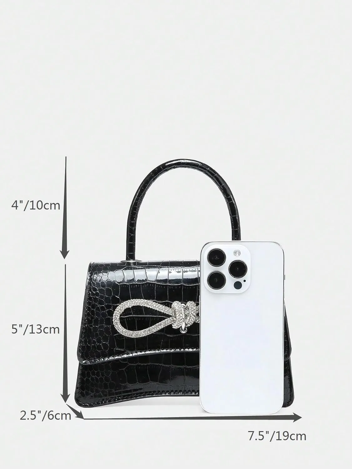 QWINEE Women's Mini Evening Bag Rhinestone Decorated Clutch Purse Prom Bags Sparkle Mini Square Handbags