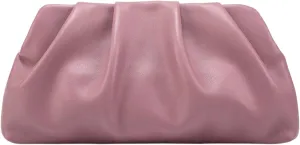 QWINEE Women's PU Leather Shoulder Clutch Purse Evening Clutch Bag Purse Small Crossbody Bag with Chain Strap