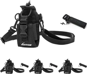 Radio Holder Walkie Talkie Pouch Molle Radio Pouch BaoFeng Radio Holster Strap Radio Case for Duty Belt Compatible with BaoFeng UV5R 888S F8HP Kenwood Icom HYT Arcshell Retevis H777 (4 Pack)