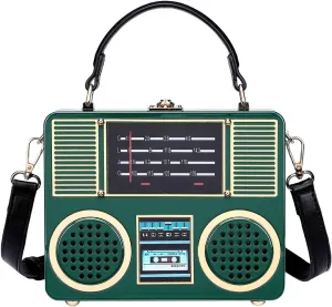 Radio Shape Shoulder Bag Large Capacity Cross Body for Commuting Holiday Work