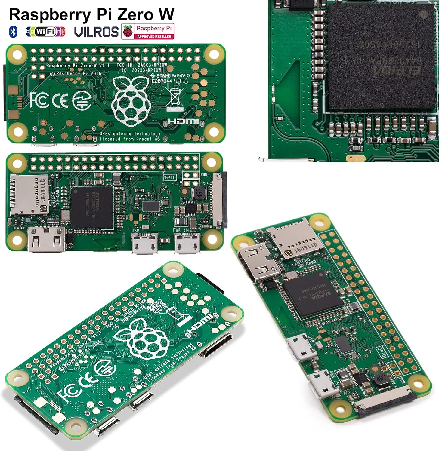 Raspberry Pi Zero W Basic Starter Kit (Black Case)