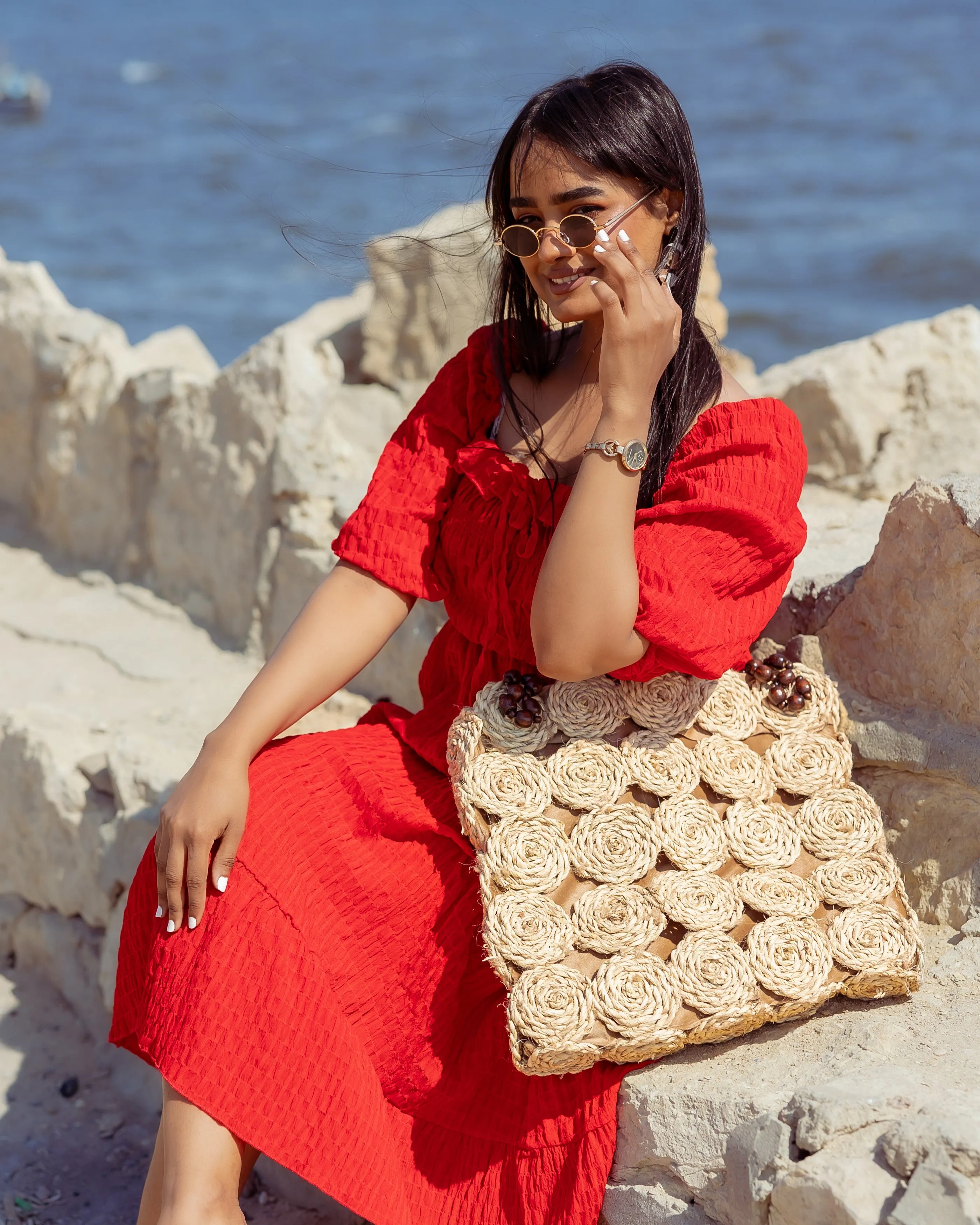 Rectangle wicker bag