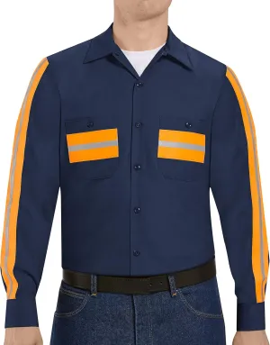 Red Kap Men's Industrial 2 Piece Lined Collar Work Shirt
