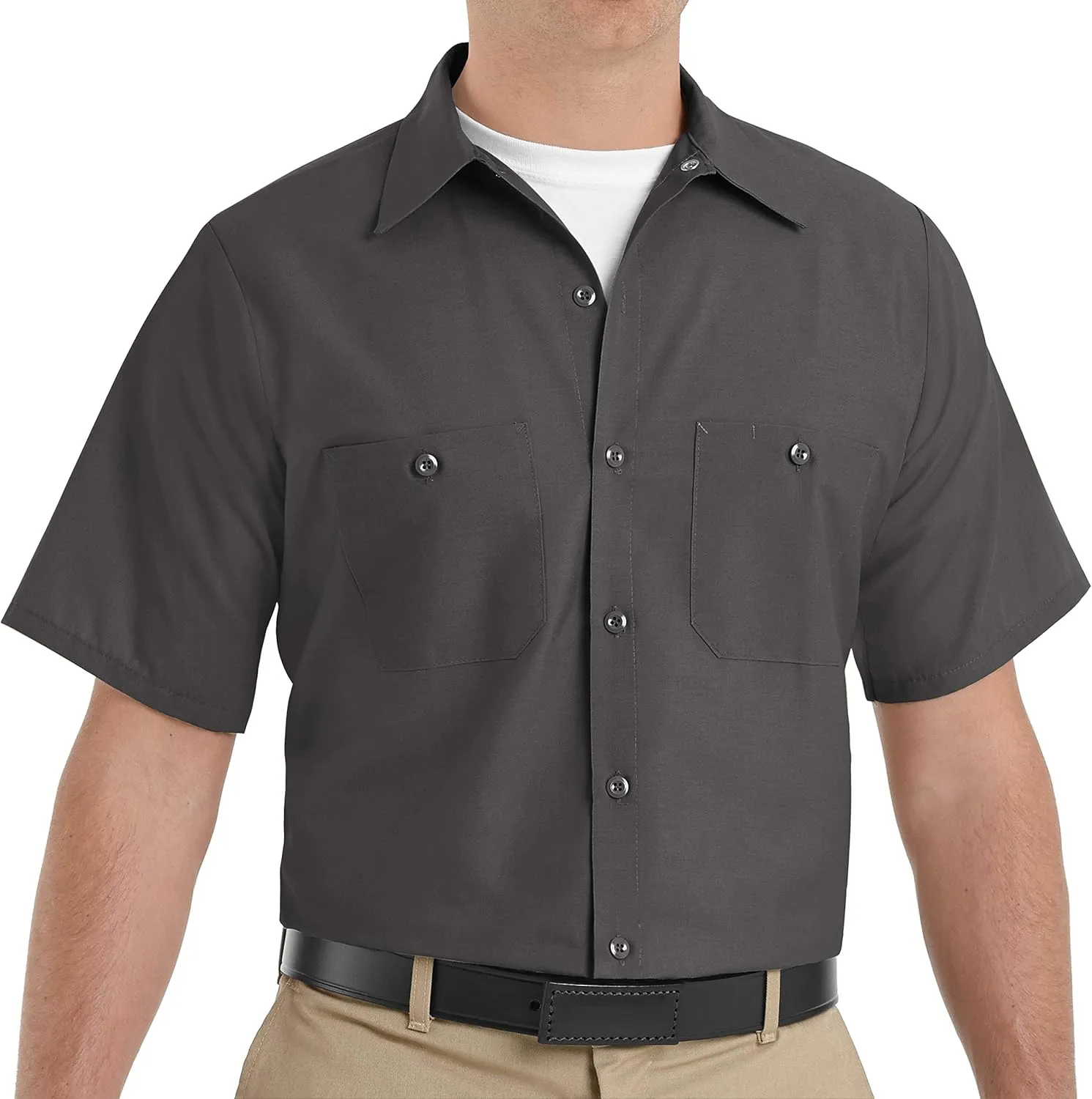 Red Kap Men's Industrial Work Shirt, Regular Fit, Short Sleeve