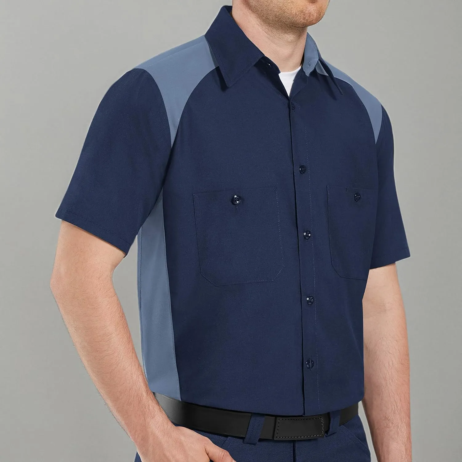 Red Kap Men's Motorsports Shirt, Short Sleeve