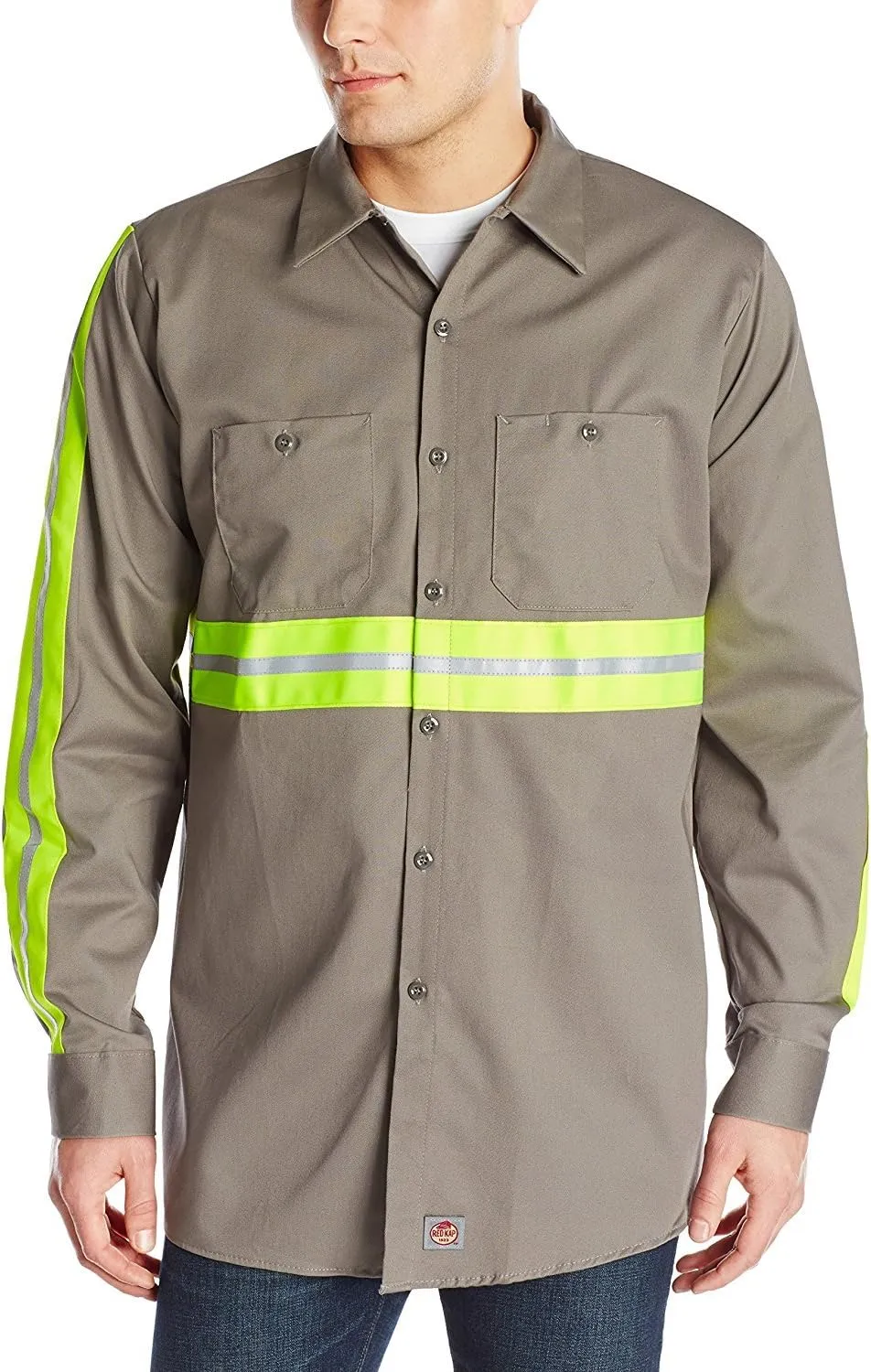 Red Kap Men's Short Sleeve Wrinkle-Resistant Cotton Work Shirt