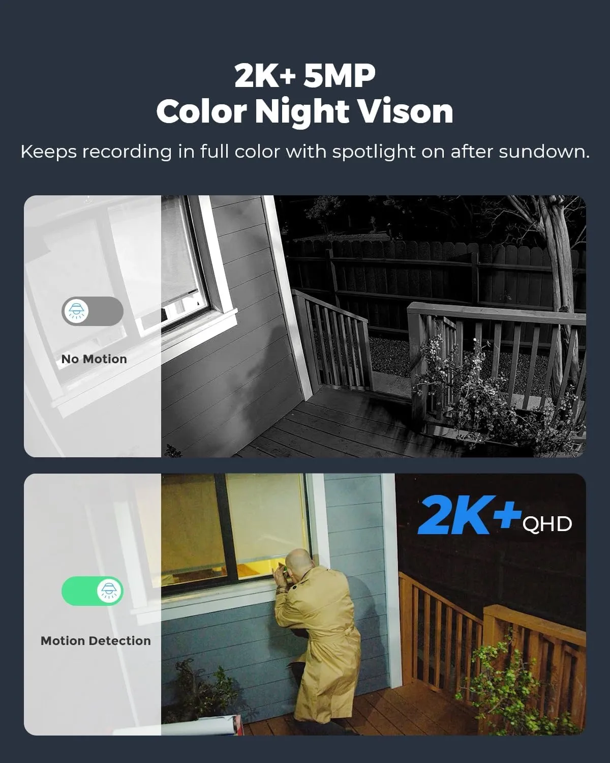 REOLINK 5MP Wireless Security Camera Outdoor, 2K  Spotlight Color Night Vision Indoor, Solar/Battery Powered, Human/Car/Animal Detection Surveillance, 2.4G/5GHz WiFi, Home Hub Compatible, Argus 3 Pro